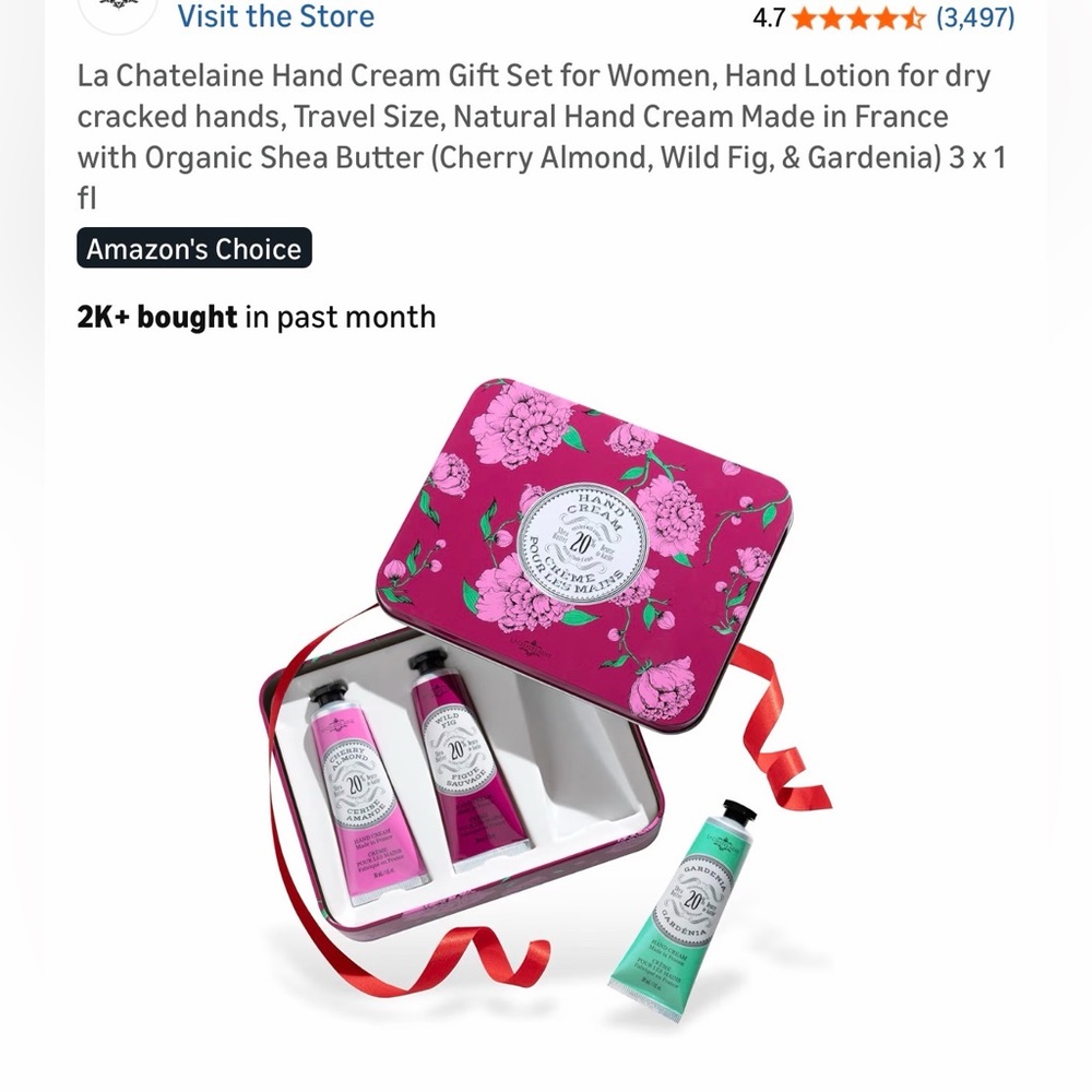 Hand Cream Gift Set - Pink, Purple, Green